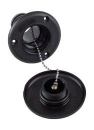 Горловина заливная для топлива, пластиковая, черная, под шланг 38 мм (15055)